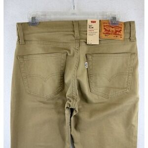 Levis 511 Slim Men's Jeans Brown Tan Stretch Straight Classic Preppy, 30x30, NWT
